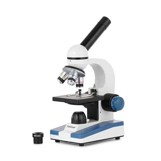 AmScope M150C / M150C-I 40X-1000X All-Metal Optical Glass Lenses Cordless LED by AmScope