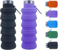 Collapsible Water Bottles，2 pack BPA Free Travel Silicone Water Bottle by Ummigi