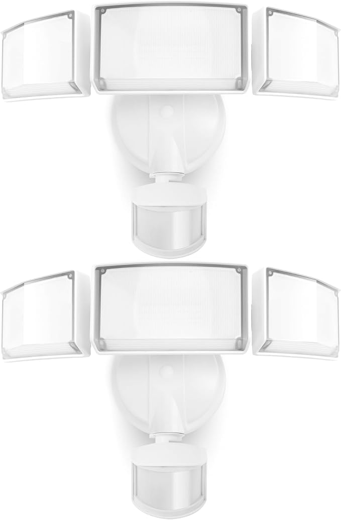 LUTEC 2 Pack 72W 7500LM LED Security Lights Motion Sensor Light Outdoor by LUTEC