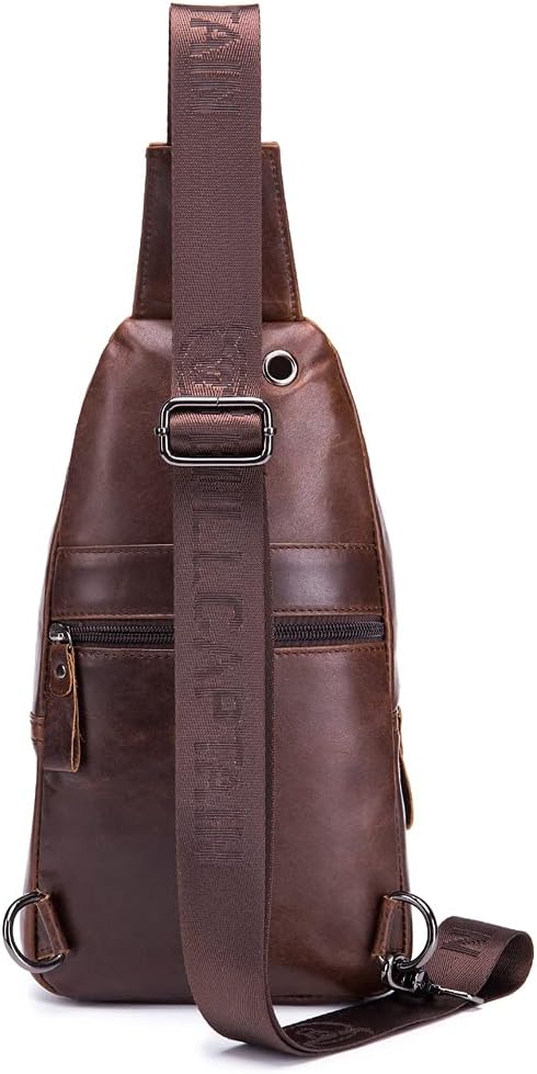 Hebetag Leather Sling Bag Crossbody Backpack - Image 2