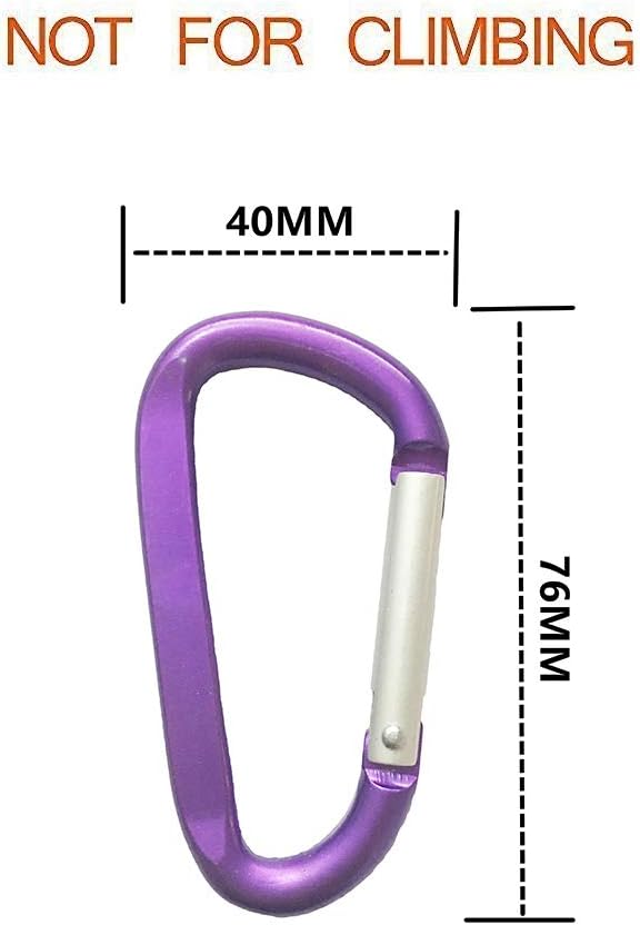 LESHIRY Large Carabiners Keychain 3" Aluminum D Shape Premium Durable D-Ring - Image 2