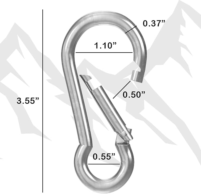 BoxerTool Heavy Duty Spring Snap Hooks 4Inch, 3/8" 20 Pack - Image 5