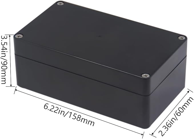 Project Box IP65 Waterproof Junction Box ABS Plastic Black Electrical Boxes DIY - Image 2