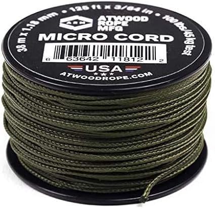 Atwood Rope MFG Micro Utility Cord 1.18mm X 125ft Reusable Spool | Tactical by AtwoodRopeMFG