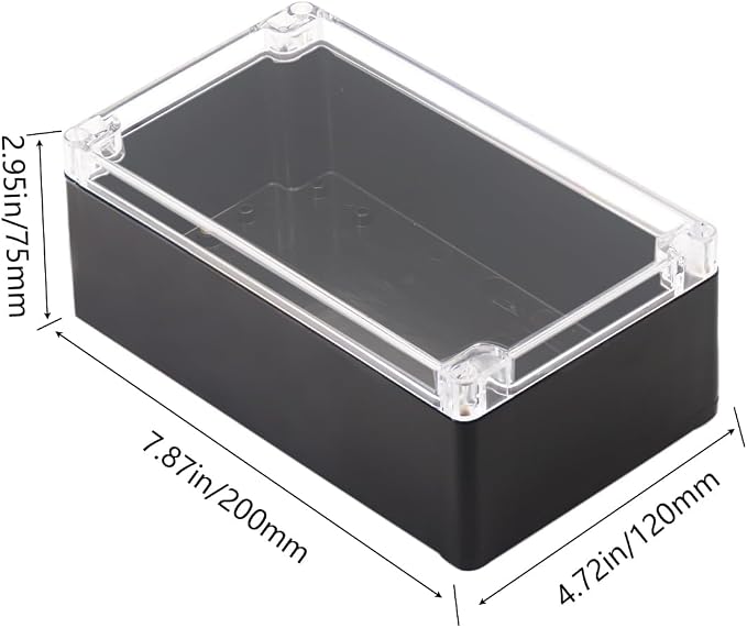 Project Box IP65 Waterproof Junction Box ABS Plastic Black Electrical Boxes DIY - Image 2