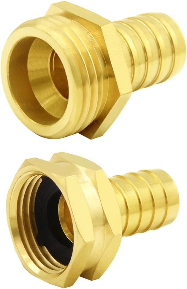 Hooshing 5/8" Brass Garden Hose Repair Kit Male and Female Hose Mender - Image 6