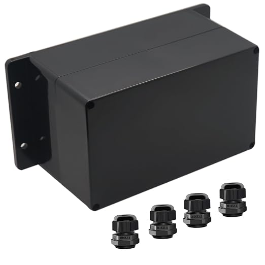 Junction Box IP65 Waterproof ABS Plastic Electrical Project Case Power Junction by Otdorpatio