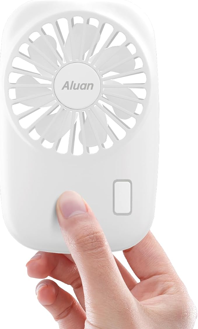 Aluan Handheld Fan Mini Fan Powerful Small Personal Portable Fan Speed by Aluan