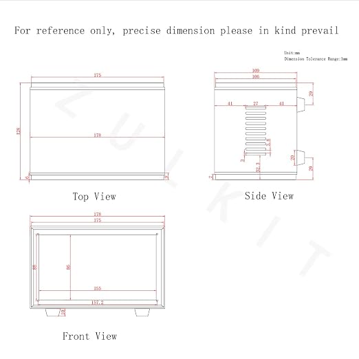 Zulkit Electronic Enclosures Blue Metal Enclosure Project Case DIY Box Junction - Image 9