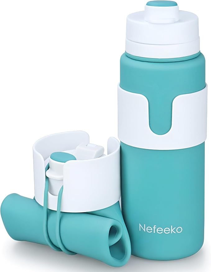 Nefeeko Collapsible Water Bottle, BPA Free 26oz Foldable Water Bottle by Nefeeko
