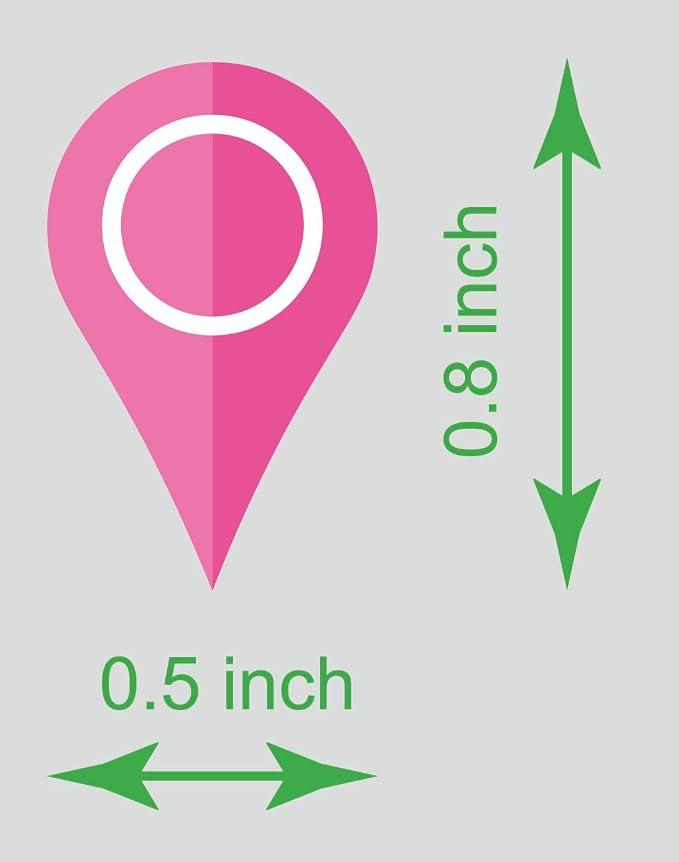 0.5x0.8 inch 56 PCS Map Location Position Stickers - Image 2