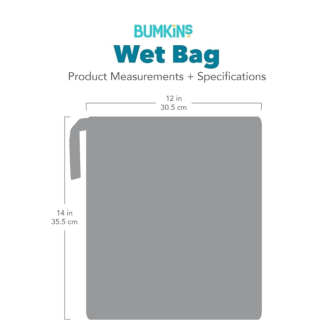 Bumkins Waterproof Wet Bag for Baby, Swim Suit, Cloth Diapers, Pump Parts - Image 6