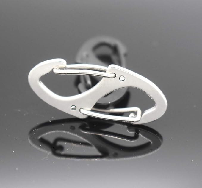Small Carabiner Clips 1.6 inch Metal Double Sided Spring Gate Snap Hooks - Image 7
