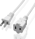 Small Extension Cord 1 FT, 2 Prong White, Thin and Short Extension Cords by Yeatel