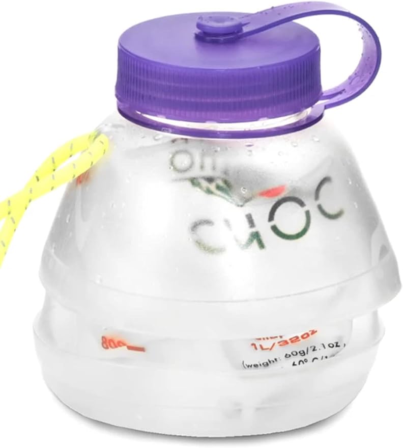 Cnoc Outdoors Vesica Collapsible Water Bottle 1 Liter Green, 42mm wide Mouth - Image 4
