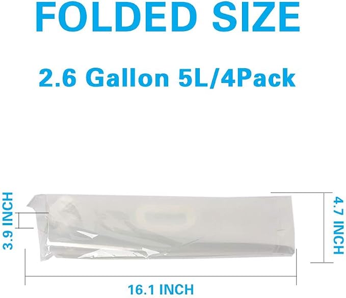 Soddeph Collapsible Water Container Bag, BPA Free Food Grade Clear Plastic - Image 3