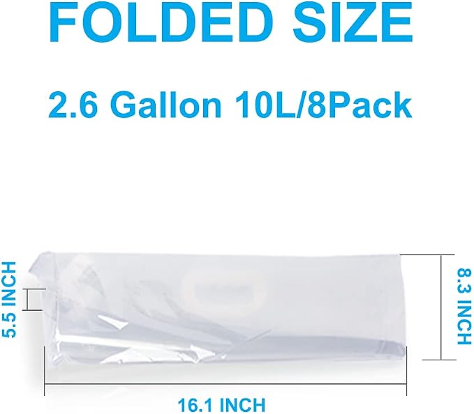 Soddeph Collapsible Water Container Bag, BPA Free Food Grade Clear Plastic - Image 3