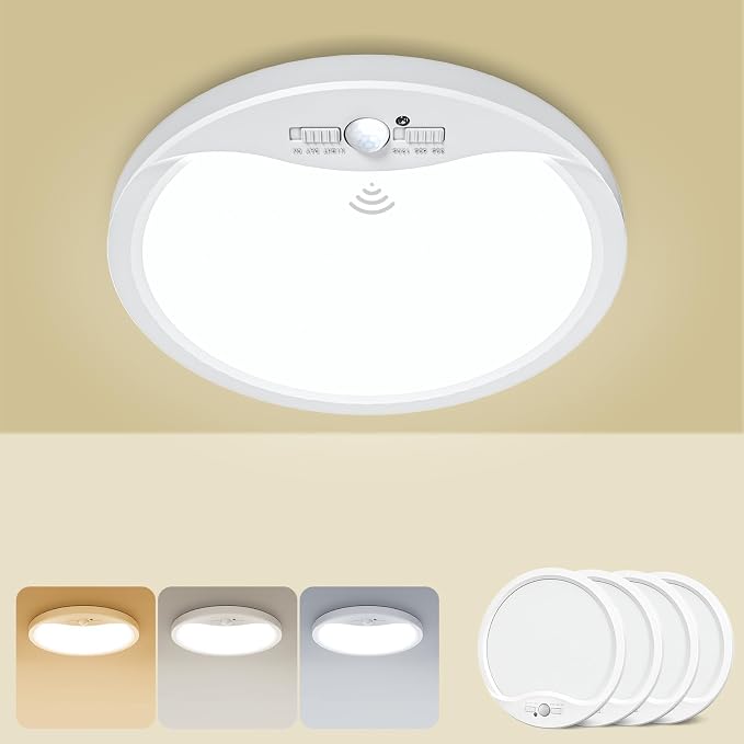 zemty 4Pack 9inch Motion Sensor Ceiling Lights Wired, 18W 1800lm 3CCT/3 - Image 9