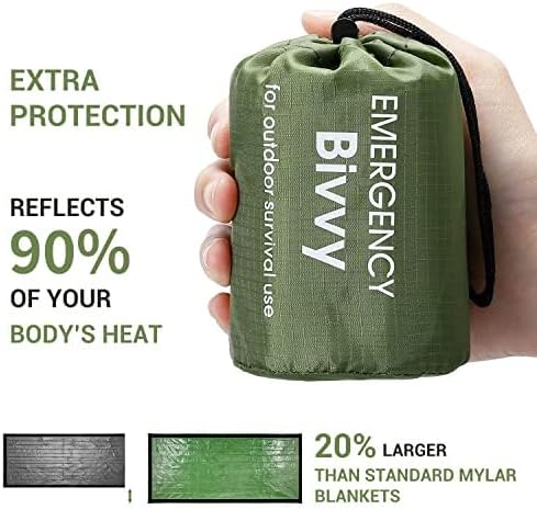 Esky Emergency Sleeping Bag, Survival Bag Portable Thermal Bivy Sack, - Image 4