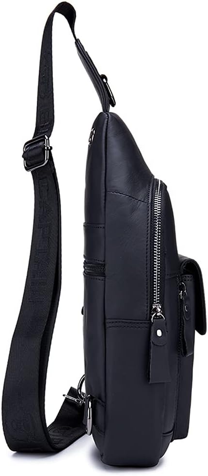 Hebetag Leather Sling Bag Hiking Daypack - Image 4