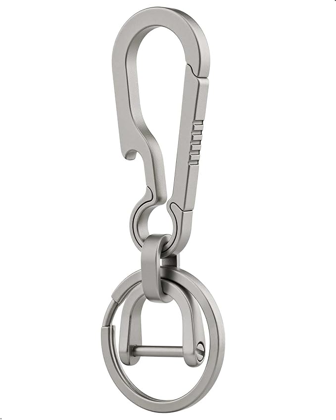 PJYTAC Key Chain Clip Titanium Carabiner Keychain Quick Release Carabiner by PJYTAC
