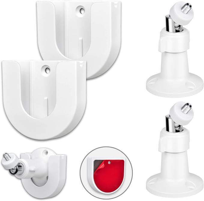 2pack Strong Adhesive Wall Mount +Adjustable Indoor/Outdoor Security Wall Mount - Image 8