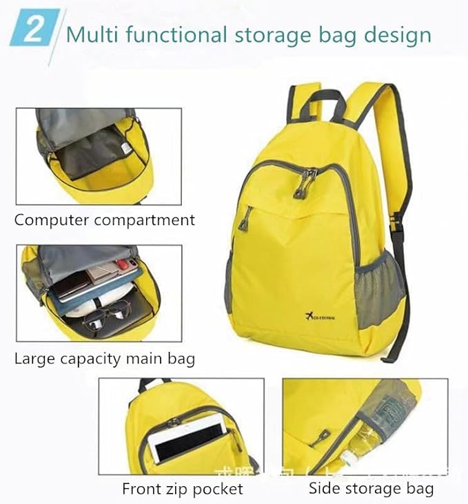 Geboldil Men's and women's waterproof backpack traveling backpack peacock green - Image 6