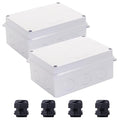 Electrical Box, ABS Plastic Project Box Power Cord Enclosure White 5.9 x 4.3 x by LuSumtly
