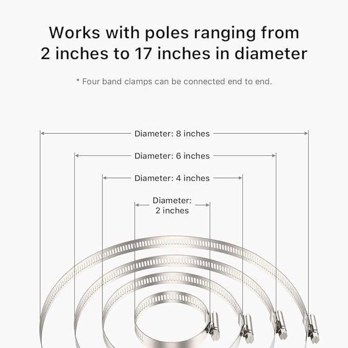 Holicfun No-Drill Outdoor Security Camera Pole Mount, Universally Compatible - Image 3
