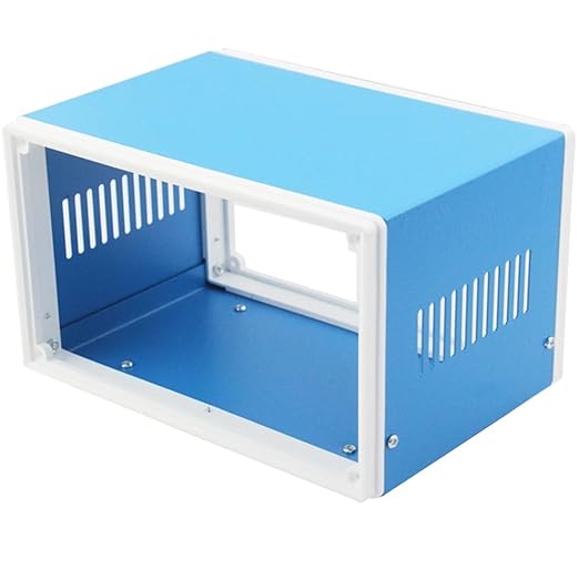 Zulkit Electronic Enclosures Blue Metal Enclosure Project Case DIY Box Junction - Image 6
