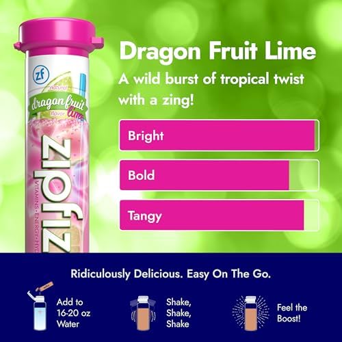 Zipfizz Daily Energy Drink Powder, Dragon Fruit Lime, 20 Pack | 3-in-1 - Image 5