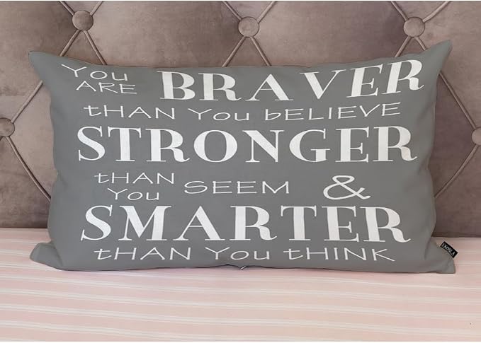 EKOBLA Decorative Pillow Cushion Covers Inspirational Life Quotes You are - Image 3
