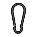 KINLINK 1 Pack Black Carabiner Clip, 5.5 inch Heavy Duty Spring Snap Hook by KINLINK