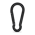 Large Carabiner Clip Hook, 4 inch 1 pc Black Heavy Duty Spring Snap Hook Key by KINLINK
