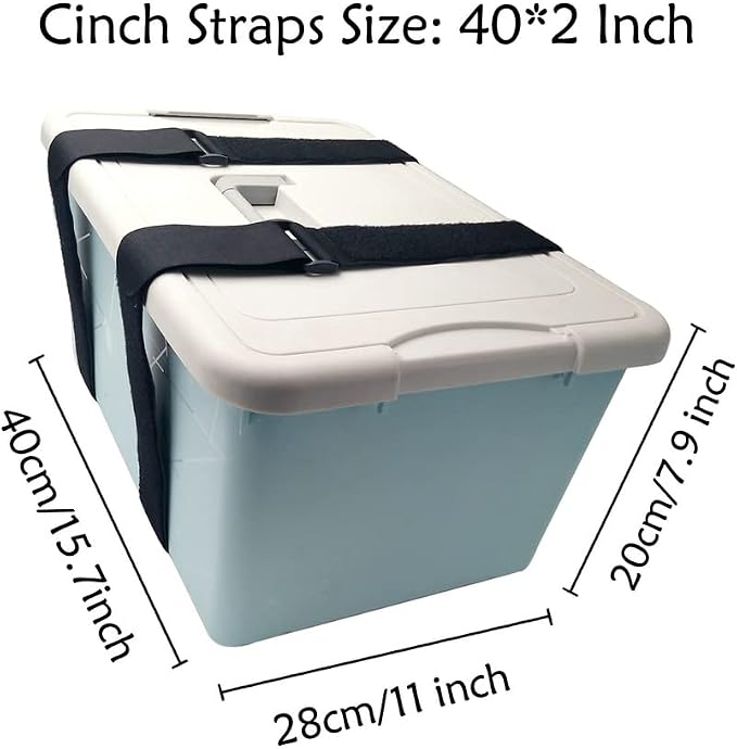 YiwerDer 6Pcs 40" x 2" Nylon Heavy Duty Reusable Hook and Loop Cinch Straps - Image 5