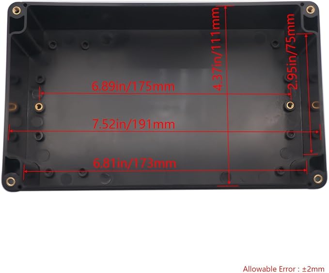 Project Box IP65 Waterproof Junction Box ABS Plastic Black Electrical Boxes DIY - Image 3