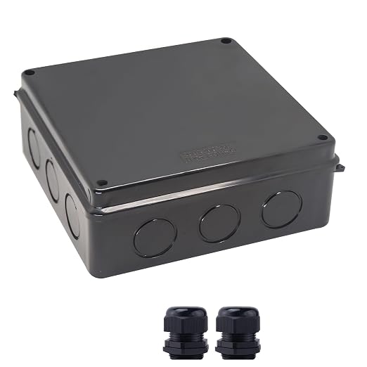 Junction Box, Reserved Holes Electrical Boxes Waterproof IP65 ABS Plastic by LuSumtly