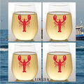 Set of 4 Shatterproof Designer 16 oz Plastic Wine Glasses MADE in the USA by Unknown