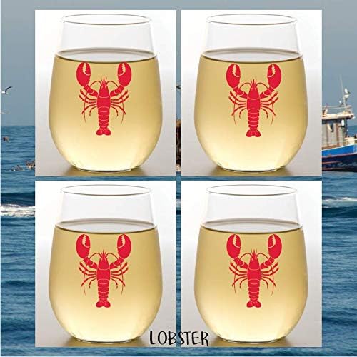 Set of 4 Shatterproof Designer 16 oz Plastic Wine Glasses MADE in the USA by Unknown