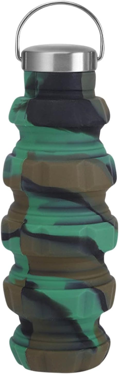 500ml Collapsible Water Bottles Silicone Motivational Bottle - Image 2