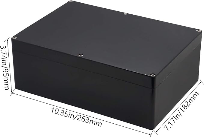 Project Box IP65 Waterproof Junction Box ABS Plastic Black Electrical Boxes DIY - Image 2