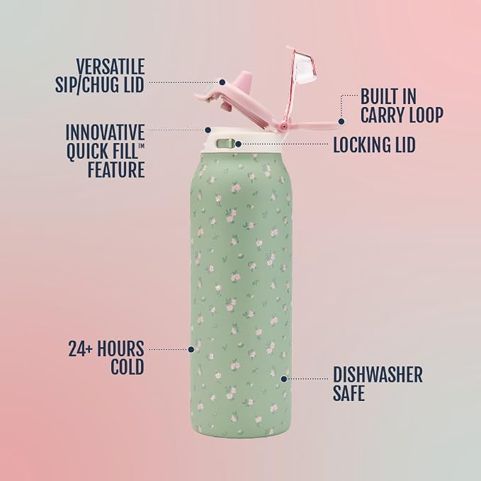 Ello Pop & Fill 32oz Stainless Steel Water Bottle - Image 3