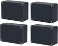 Project Box IP65 Waterproof Junction Box ABS Plastic Black Electrical Boxes DIY by Otdorpatio