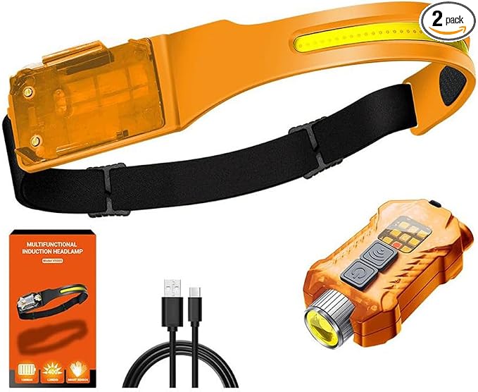 Headlamp 3 Packs, 230° Wide Beam Super Bright Head Lights, Detachable Mini by Unknown