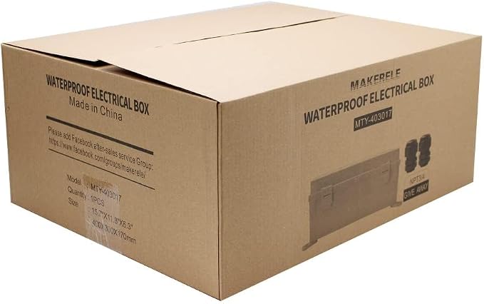 MAKERELE Outdoor electrical Box Weatherproof Includes Internal Mounting Panel - Image 8