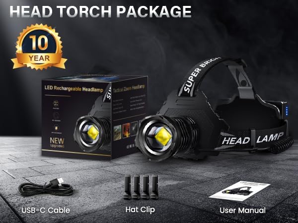AKNEAR Rechargeable LED Headlamp Super Bright, 99000 High Lumens Head Lamp - Image 8