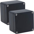 2 Pack Project Box IP65 Waterproof Junction Box ABS Plastic Black Electrical by Raculety