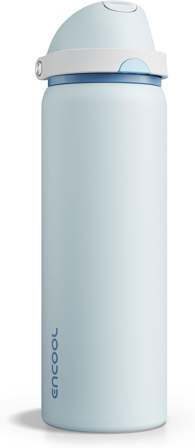Insulated Water Bottle with Straw by ENCOOL