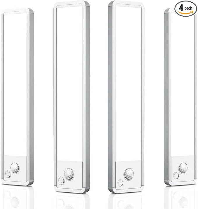 Under Cabinet Rechargeable Lighting: 8 Inch Motion Sensor Dimmable Lights Indoor by Vozuji
