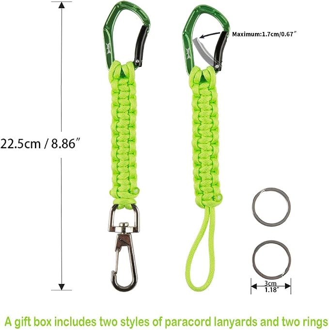 HERCULES Paracord Keychain Set – 2 Pack Lanyard Rope - Image 2